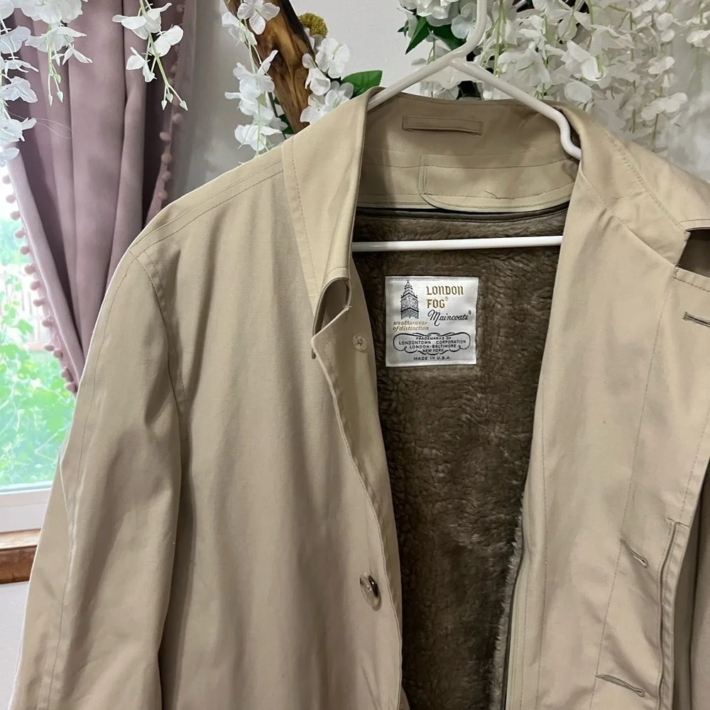 London Fog Tan Trench Coat Classic Style